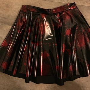 Black Milk PVC blood splatter skirt size M